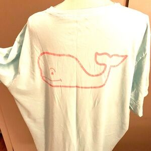 NWOT Vineyard Vines Light Blue Tee with Pink Graphic Unisex